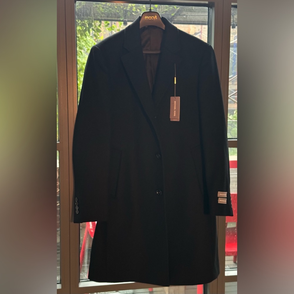 Black Michael Kors Overcoat Trench Brand New Men’s